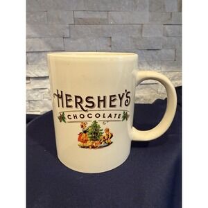 Hershey's Chocolate Christmas Holiday JUMBO 32oz Ceramic Coffee Mug Preowned